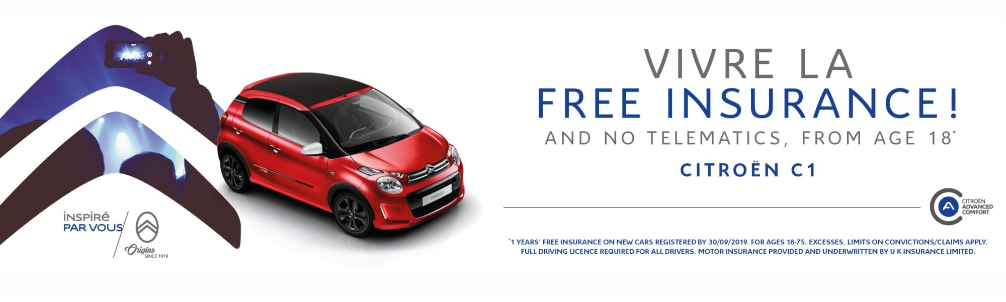 CITROËN UK OFFERS FREE INSURANCE ON STYLISH C1 CITY CAR