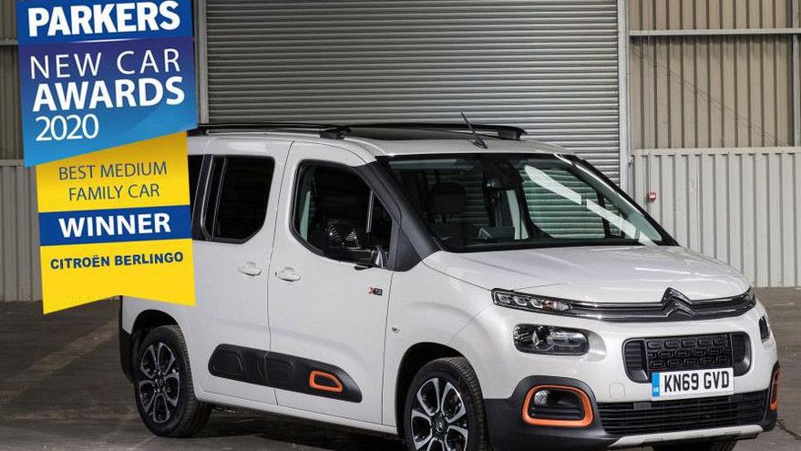 CITROËN BERLINGO SCOOPS BEST MEDIUM FAMILY CAR TITLE IN PARKERS NEW CAR AWARDS 2020