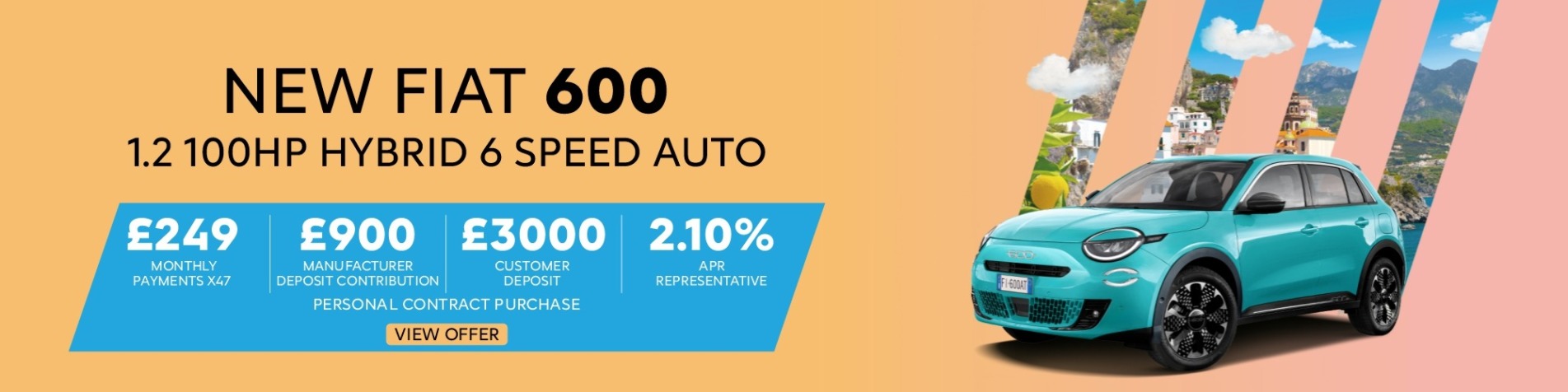 Q3 2025 New Fiat 600 £249 Per Month