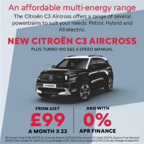 C3 Aircross From £99 Per Month, 0% APR  at SB Wakefield Wakefield