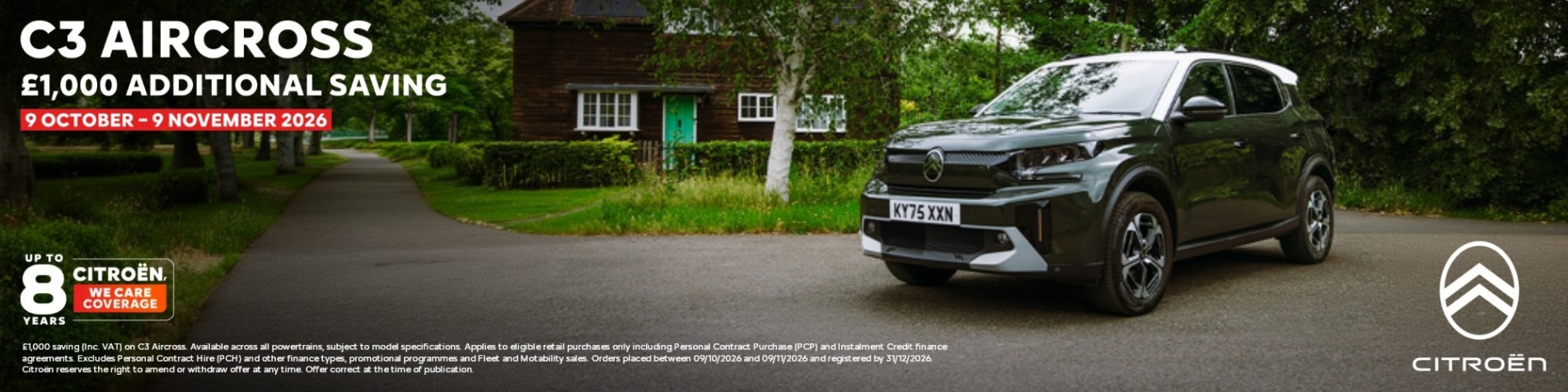 Q4 C3 Aircross with £1,000 Additional Saving
